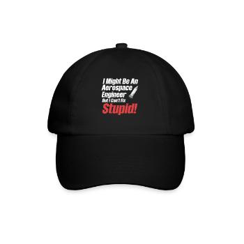 Ich Könnte Ein Luft- Und Raumfahrtingenieur Sein, - Baseballkappe - Schwarz/Schwarz - Vorne