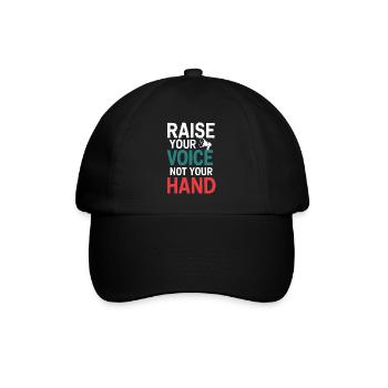 Sensibilisierung Für Häusliche Gewalt - Baseballkappe - Schwarz/Schwarz - Vorne