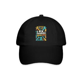 Ich repariere Dinge, die Sie nicht reparieren könn - Baseballkappe - Schwarz/Schwarz - Vorne