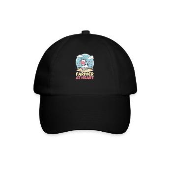 Farmer Farmer im Herzen - Baseballkappe - Schwarz/Schwarz - Vorne