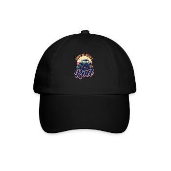 Farmer, so rolle ich - Baseballkappe - Schwarz/Schwarz - Vorne