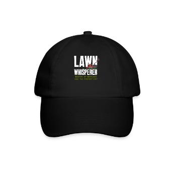 Landschaftsgärtner Rasen Flüsterer - Baseballkappe - Schwarz/Schwarz - Vorne