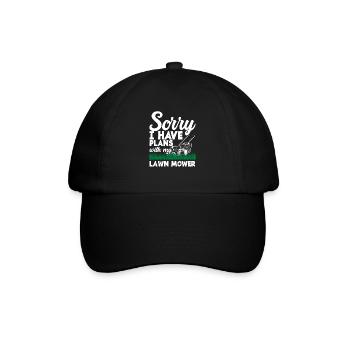 Landschaftsgärtner Pläne Rasenmäher - Baseballkappe - Schwarz/Schwarz - Vorne