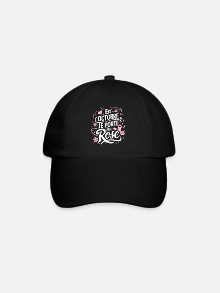 Rosa Oktober Kampf gegen Brustkrebs - Baseballkappe - Schwarz/Schwarz
