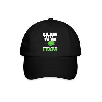 Furz Furzen Pupsen - Baseballkappe - Schwarz/Schwarz - Vorne