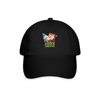 Gärtner Gnom Gnome Garden Gangster - Baseballkappe - Schwarz/Schwarz - Vorne