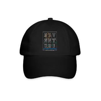 Abenteuer Outdoor - Baseballkappe - Schwarz/Schwarz - Vorne