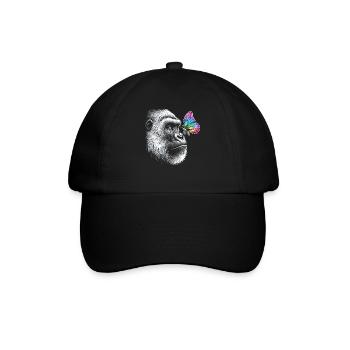 Gorilla Butterflies Animal Wildlife Zookeeper - Baseballkappe - Schwarz/Schwarz - Vorne