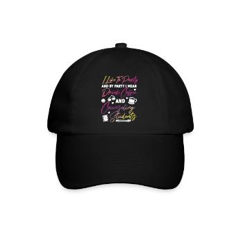 School Counselor Coffee I Like To - Baseballkappe - Schwarz/Schwarz - Vorne