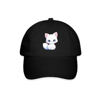 Arctic Fox Polarfüchse Polarfuchs - Baseballkappe - Schwarz/Schwarz - Vorne