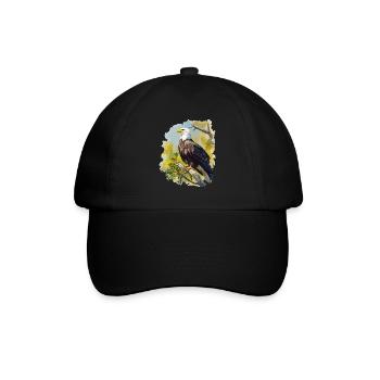 Bald Eagle Weißkopfseeadler - Baseballkappe - Schwarz/Schwarz - Vorne