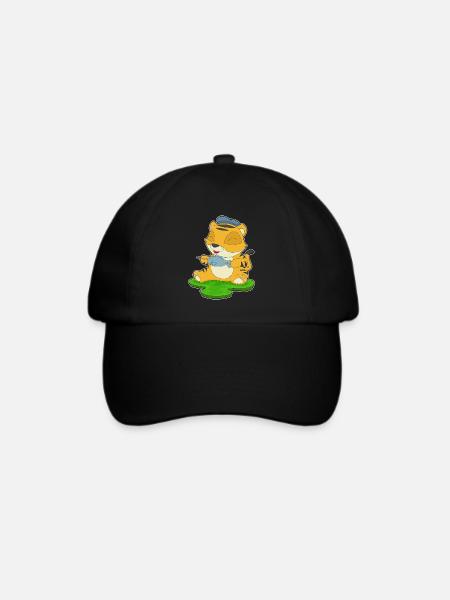Tiger Fisch - Baseballkappe - Schwarz/Schwarz