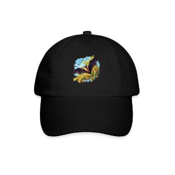 Bat Fledermäuse Fledermaus - Baseballkappe - Schwarz/Schwarz - Vorne