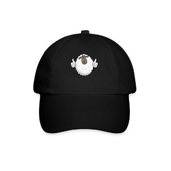 Thumbs up Sheep - Baseballkappe - Schwarz/Schwarz - Vorne