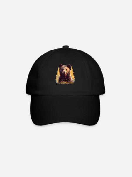 Bear Bären Bär - Baseballkappe - Schwarz/Schwarz