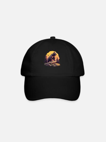 Bear Bären Bär - Baseballkappe - Schwarz/Schwarz