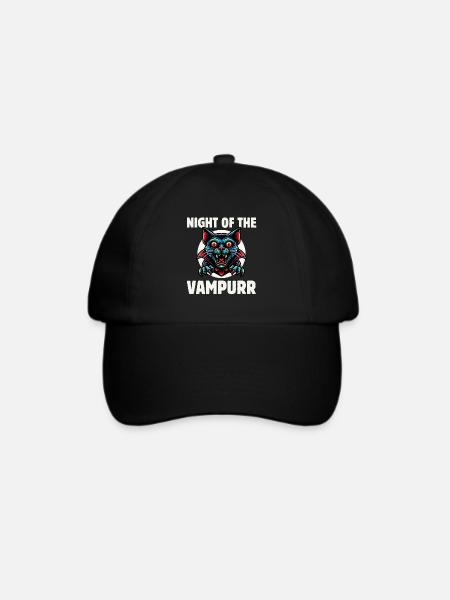 Night Of The Vampurr - Baseballkappe - Schwarz/Schwarz
