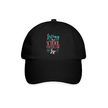 School Counselor Living That - Baseballkappe - Schwarz/Schwarz - Vorne