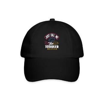 Einfach Nenn Mich Der Kleinkindflüsterer - Baseballkappe - Schwarz/Schwarz - Vorne
