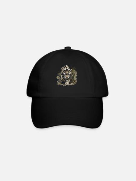 Clouded Leopard Nebelparder - Baseballkappe - Schwarz/Schwarz