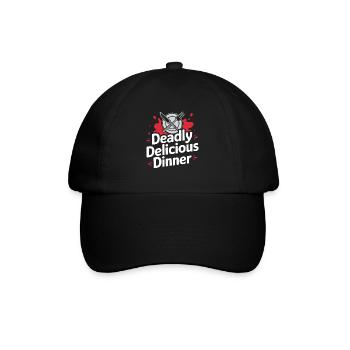 Krimi-dinner-outfit, Party, Tatort - Baseballkappe - Schwarz/Schwarz - Vorne