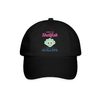 Jakobsmuscheln Sammler Strandräuber Schalentiere - Baseballkappe - Schwarz/Schwarz - Vorne