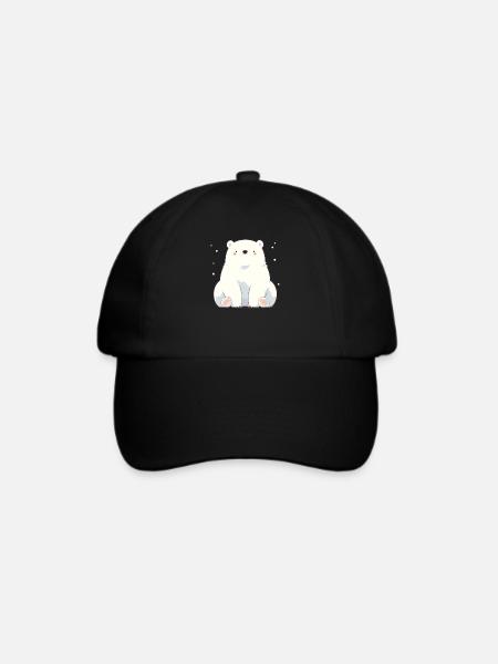 Polar Bear Eisbären Eisbär - Baseballkappe - Schwarz/Schwarz