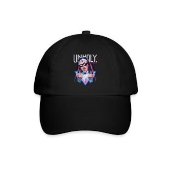Provokant und Ausdrucksstark – Rebellische Mode - Baseballkappe - Schwarz/Schwarz - Vorne