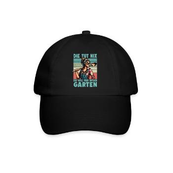 Garten Geschenk Gärtnerin Geburtstag Geschenk - Baseballkappe - Schwarz/Schwarz - Vorne