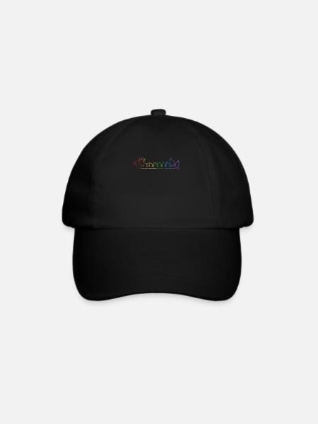Drachenboot LGBT Regenbogen Paddler Trommler Team - Baseballkappe - Schwarz/Schwarz