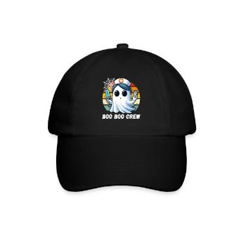 Halloween Geist Krankenschwester Ärztin Retro Boo - Baseballkappe - Schwarz/Schwarz - Vorne