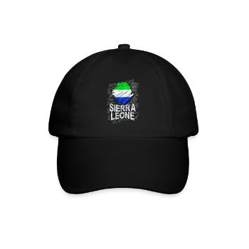 Sierra Leone - Baseballkappe - Schwarz/Schwarz - Vorne