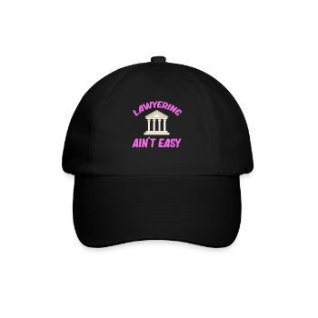 Anwalt Ist Nicht Einfach Anwältin Mädchen - Baseballkappe - Schwarz/Schwarz - Vorne