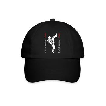Taekwondo - Baseballkappe - Schwarz/Schwarz - Vorne