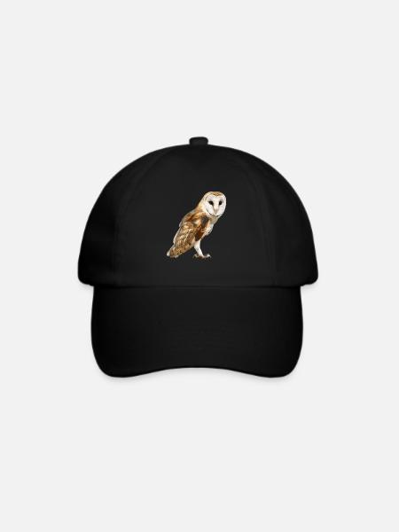 Barn Owl Schleiereulen Schleiereule - Baseballkappe - Schwarz/Schwarz