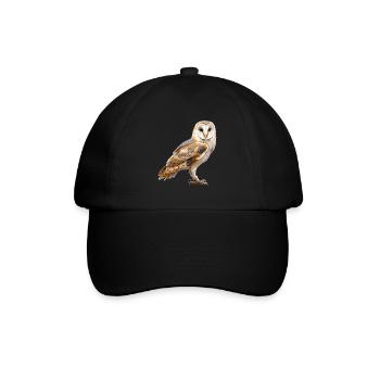 Barn Owl Schleiereulen Schleiereule - Baseballkappe - Schwarz/Schwarz - Vorne