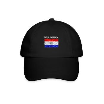 Paraguay - Baseballkappe - Schwarz/Schwarz - Vorne