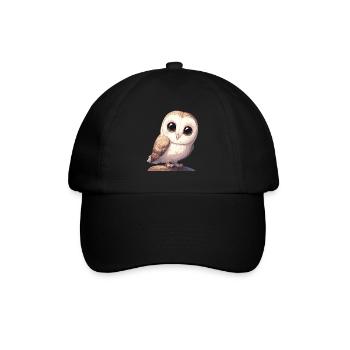 Barn Owl Schleiereulen Schleiereule - Baseballkappe - Schwarz/Schwarz - Vorne
