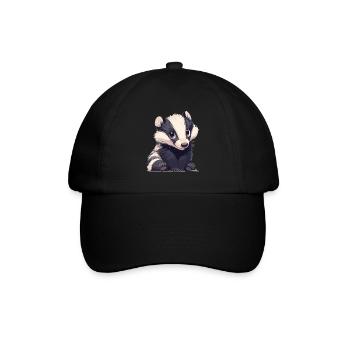 Badger Dachse Dachs - Baseballkappe - Schwarz/Schwarz - Vorne