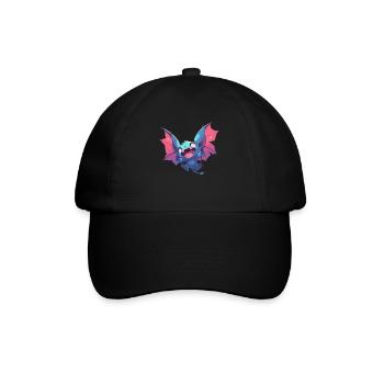 Bat Fledermäuse Fledermaus - Baseballkappe - Schwarz/Schwarz - Vorne