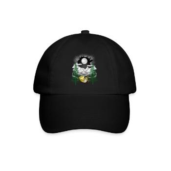Frosch Frösche Hängematte Chillen abhängen Natur - Baseballkappe - Schwarz/Schwarz - Vorne