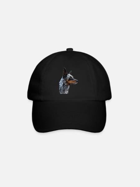 Australischer Treibhund - Baseballkappe - Schwarz/Schwarz