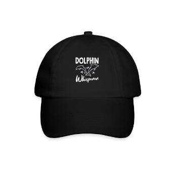 Delfinflüsterer für Meeresliebhaber - Baseballkappe - Schwarz/Schwarz - Vorne