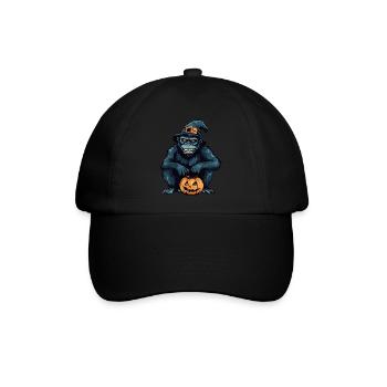 Gorilla Halloween Zombie - Baseballkappe - Schwarz/Schwarz - Vorne