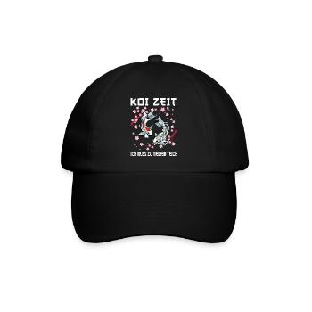 Kois Koi Sarkasmus Geschenk - Baseballkappe - Schwarz/Schwarz - Vorne