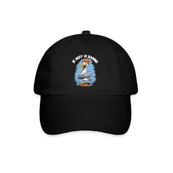 Hamburg Möwe Ich liebe Dich Plattdeutsch Nordsee - Baseballkappe - Schwarz/Schwarz - Vorne