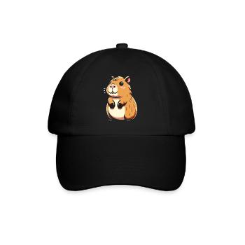 Niedliches Hamster-tierpfleger-nagetier - Baseballkappe - Schwarz/Schwarz - Vorne
