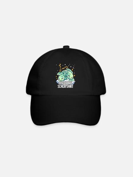 Offizielles Schlafshirt Sternzeichen Fische - Baseballkappe - Schwarz/Schwarz