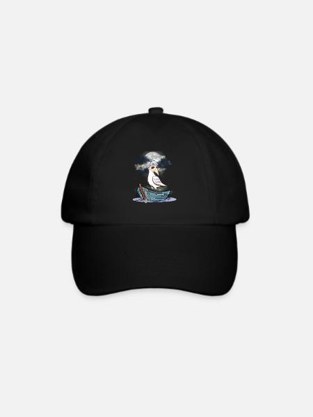 Halloween Möwe Möwen Boot Fährmann Boote - Baseballkappe - Schwarz/Schwarz