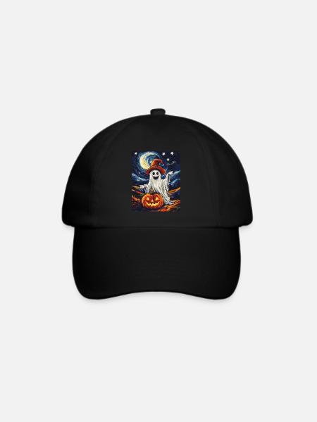 Halloween Geschenk Frauen Geist Männer Kinder Deko - Baseballkappe - Schwarz/Schwarz